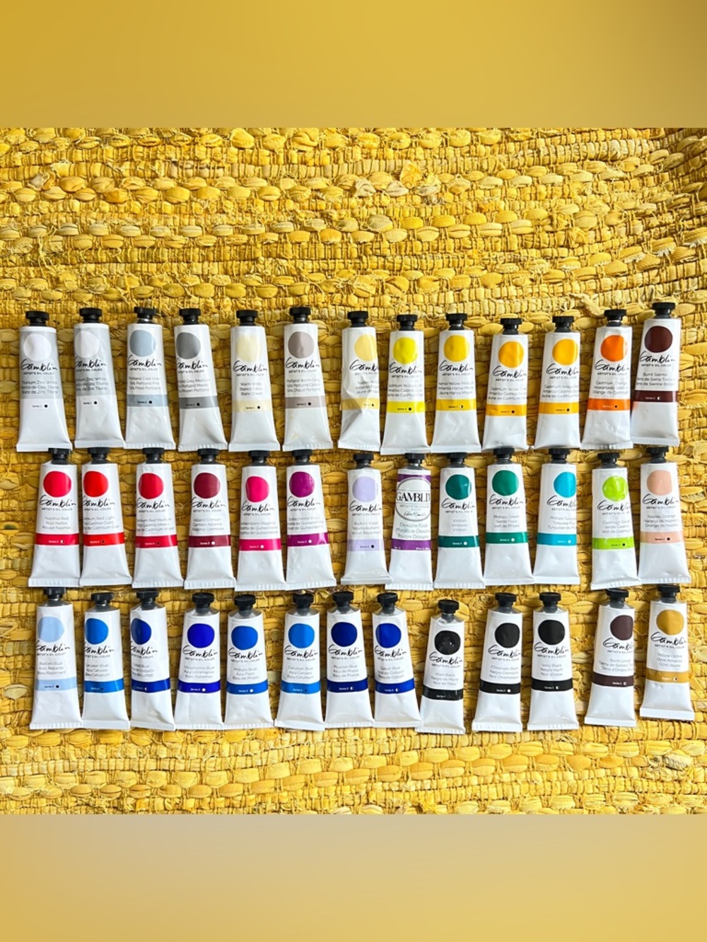 Gamblin Artist Grade Oil Colors, 37mL bundle of 39